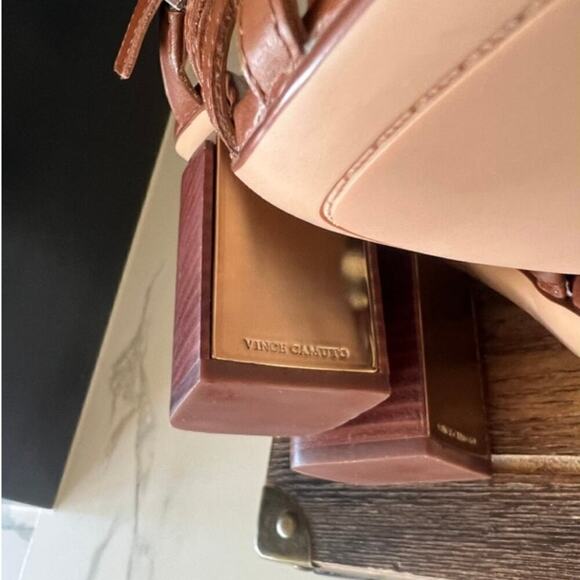 Vince Camuto Hicheny Heeled Sandals in Cognac - Picture 9 of 10